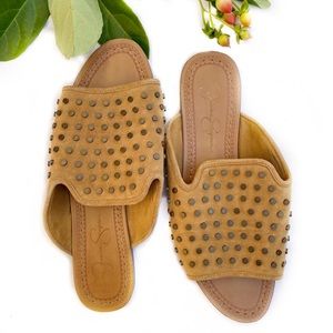 Jessica Simpson Kloe Nailhead Flat Slide Sandals
